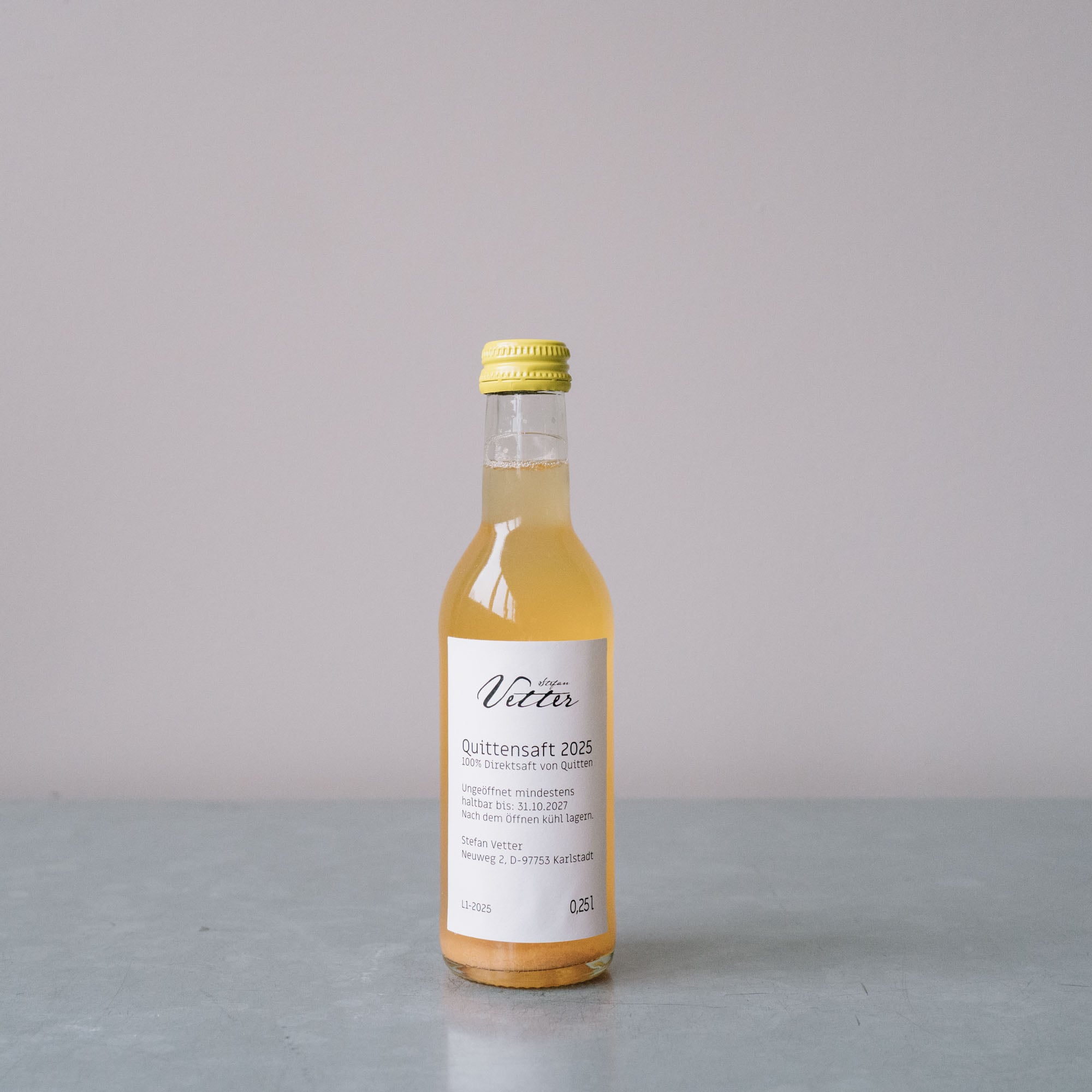 Stefan Vetter Quittensaft Ernte 2025 0,25l