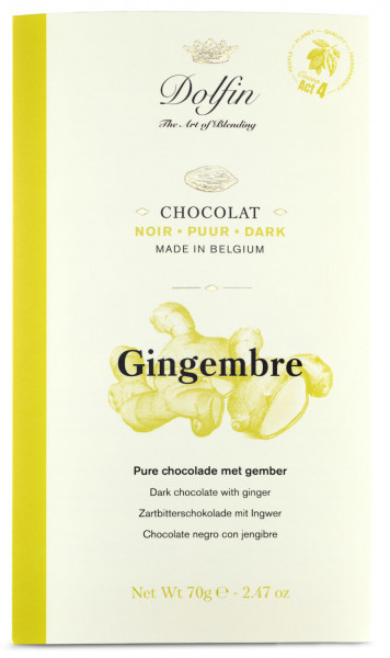 Dolfin Chocolat Noir »Aux Gingembre frais« Tafel Schokolade
